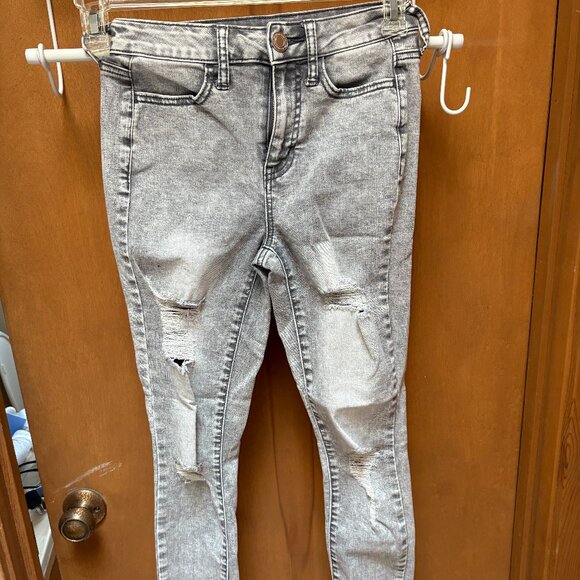 SO Sonoma Acid Washed High Rise Jeggings w Raw Hem Size 0/24W - Picture 1 of 3